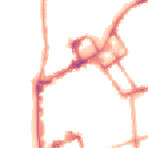 Night-time road noise heatmap for FY1 1BN