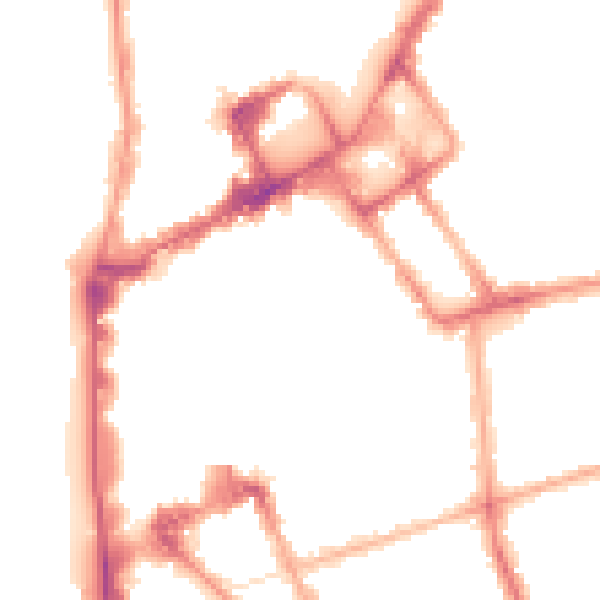 Night-time road noise heatmap for FY1 1BP
