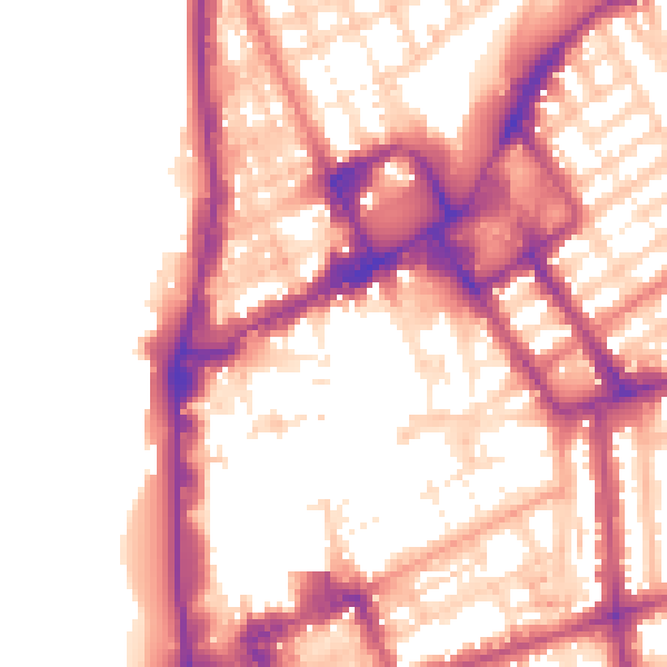 Daytime road noise heatmap for FY1 1DA