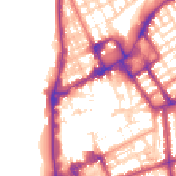 Daytime road noise heatmap for FY1 1DH