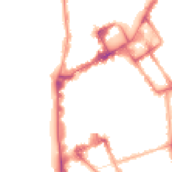 Night-time road noise heatmap for FY1 1DU