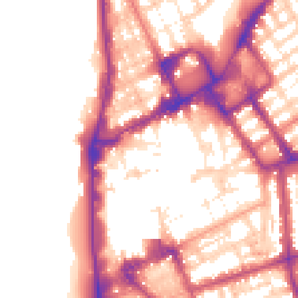 Daytime road noise heatmap for FY1 1DW