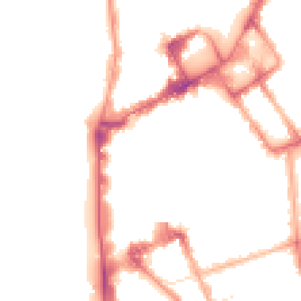 Night-time road noise heatmap for FY1 1EG
