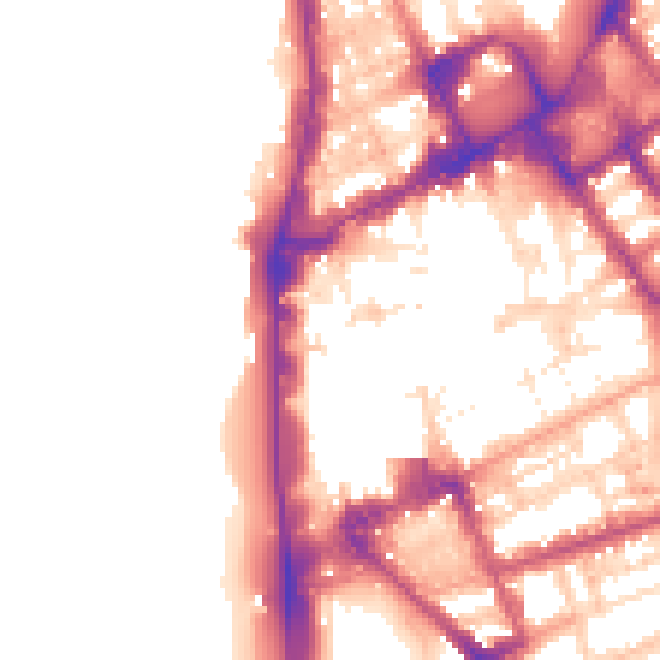 Daytime road noise heatmap for FY1 1EW
