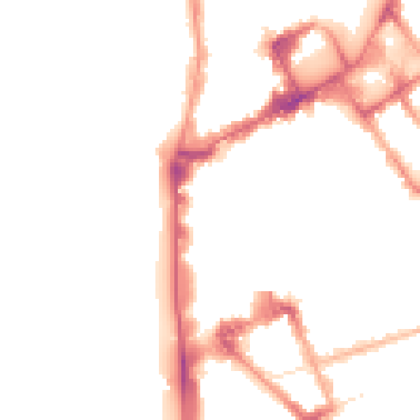 Night-time road noise heatmap for FY1 1EW