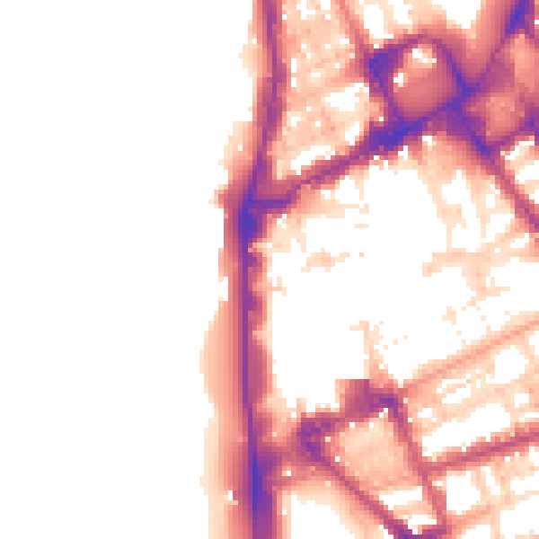 Daytime road noise heatmap for FY1 1EX
