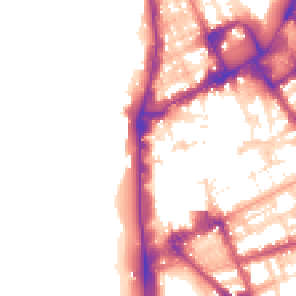 Daytime road noise heatmap for FY1 1EZ