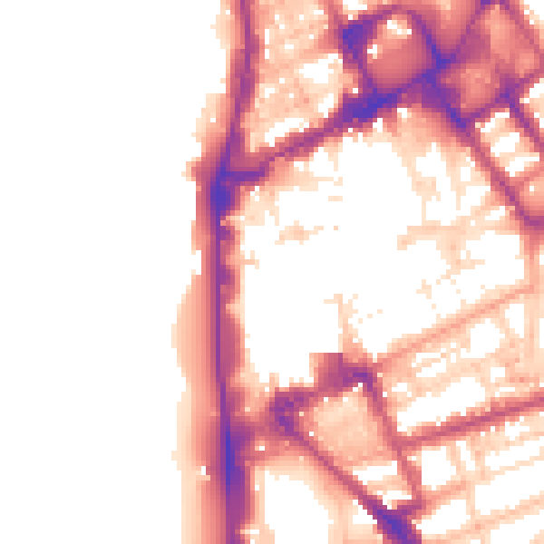 Daytime road noise heatmap for FY1 1HJ