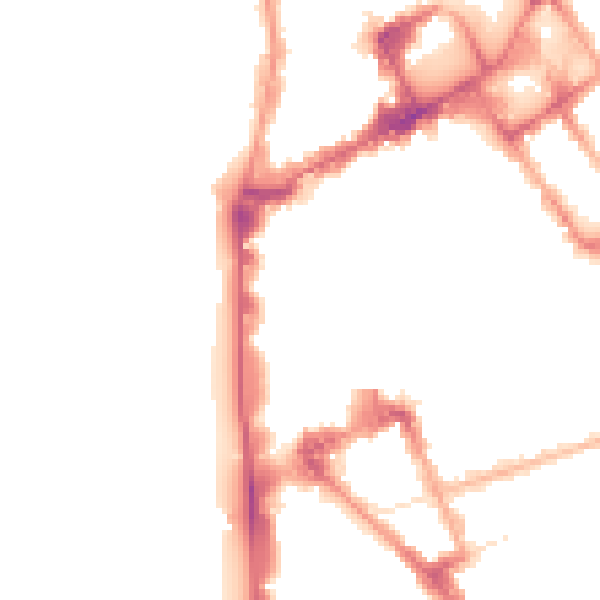Night-time road noise heatmap for FY1 1HJ