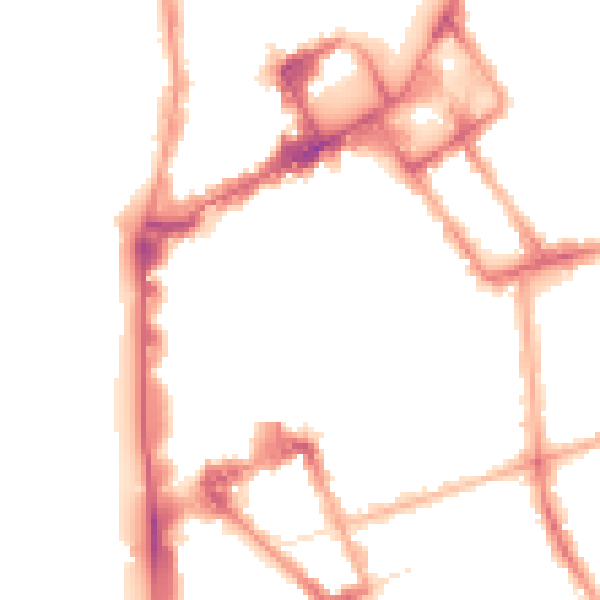 Night-time road noise heatmap for FY1 1HU