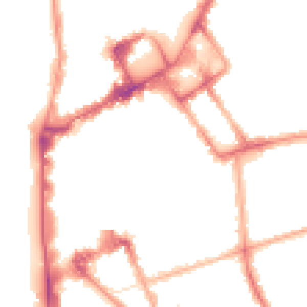 Night-time road noise heatmap for FY1 1JA