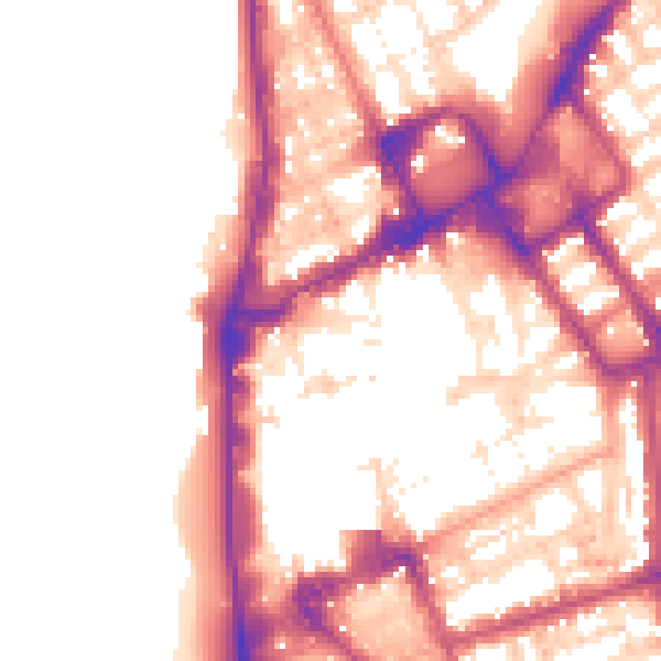 Daytime road noise heatmap for FY1 1JD