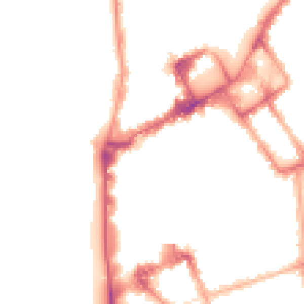 Night-time road noise heatmap for FY1 1JD
