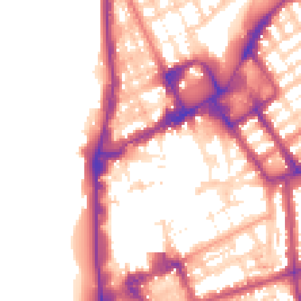 Daytime road noise heatmap for FY1 1JP
