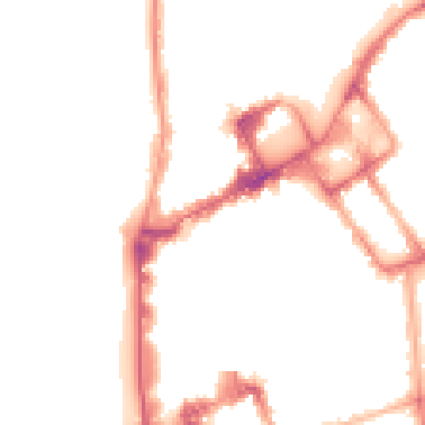 Night-time road noise heatmap for FY1 1LF