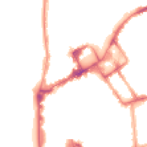 Night-time road noise heatmap for FY1 1LL