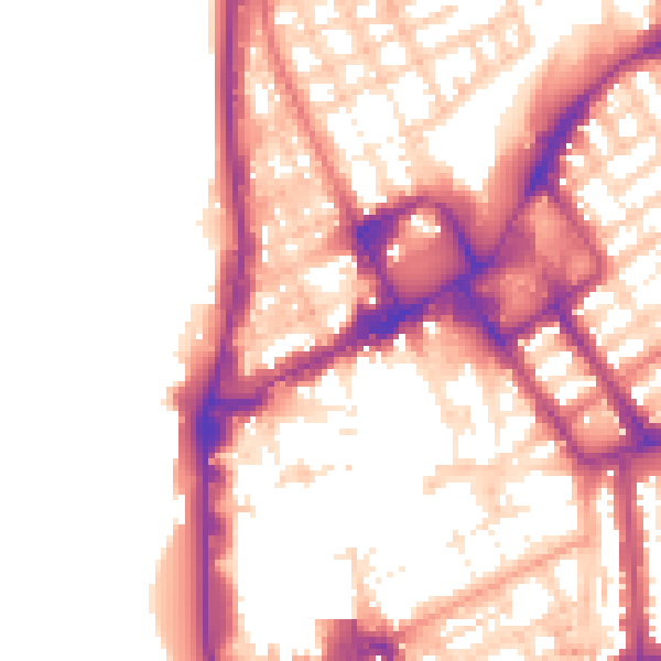 Daytime road noise heatmap for FY1 1NH
