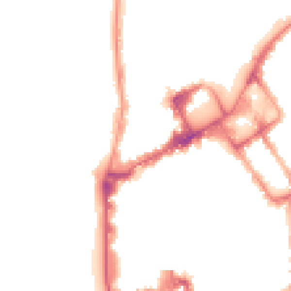 Night-time road noise heatmap for FY1 1NL