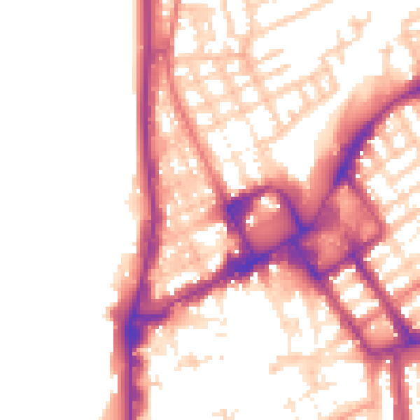 Daytime road noise heatmap for FY1 1QL