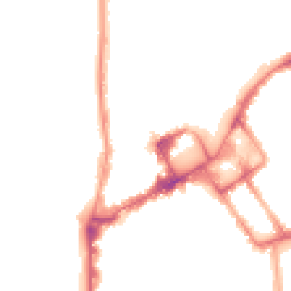 Night-time road noise heatmap for FY1 1QL