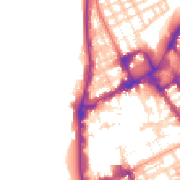 Daytime road noise heatmap for FY1 1QU