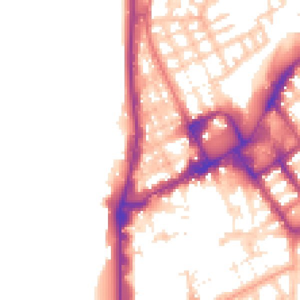 Daytime road noise heatmap for FY1 1QW