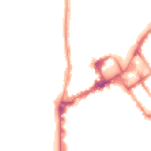 Night-time road noise heatmap for FY1 1QW