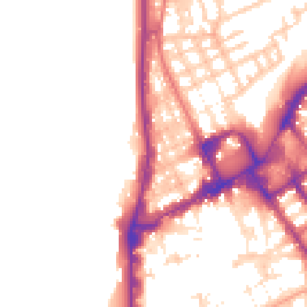 Daytime road noise heatmap for FY1 1RJ
