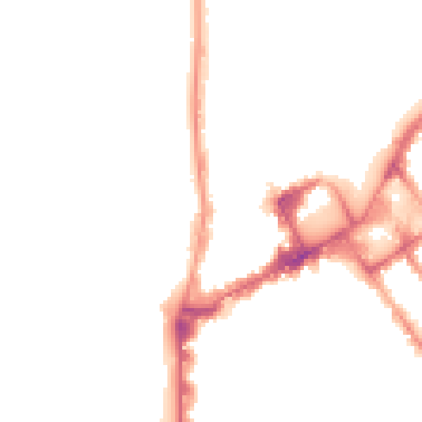 Night-time road noise heatmap for FY1 1RJ