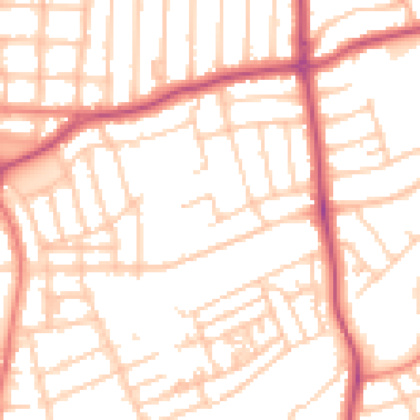 Daytime road noise heatmap for FY1 2AQ