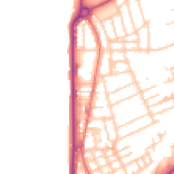 Daytime road noise heatmap for FY1 2JF