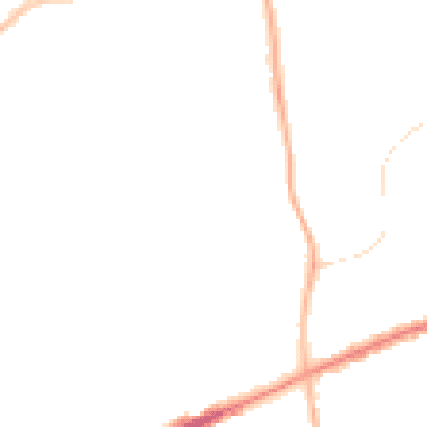Night-time road noise heatmap for FY1 2QX