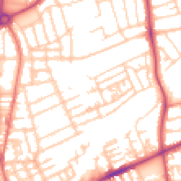 Daytime road noise heatmap for FY1 2RJ