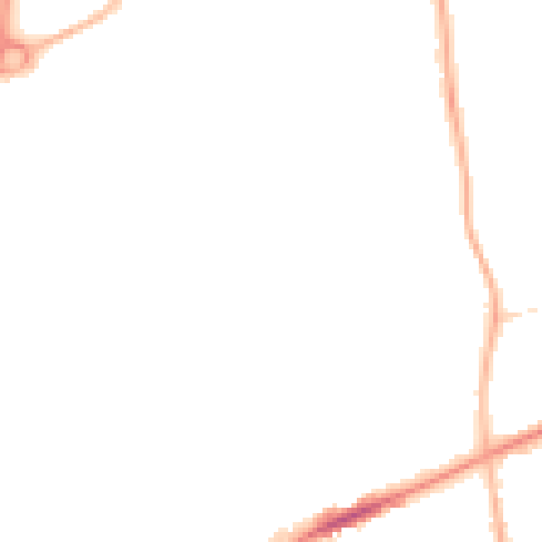 Night-time road noise heatmap for FY1 2RJ