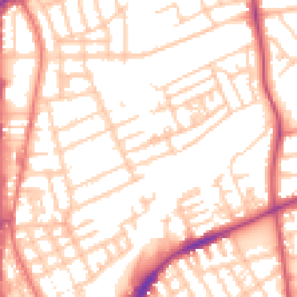 Daytime road noise heatmap for FY1 2RQ