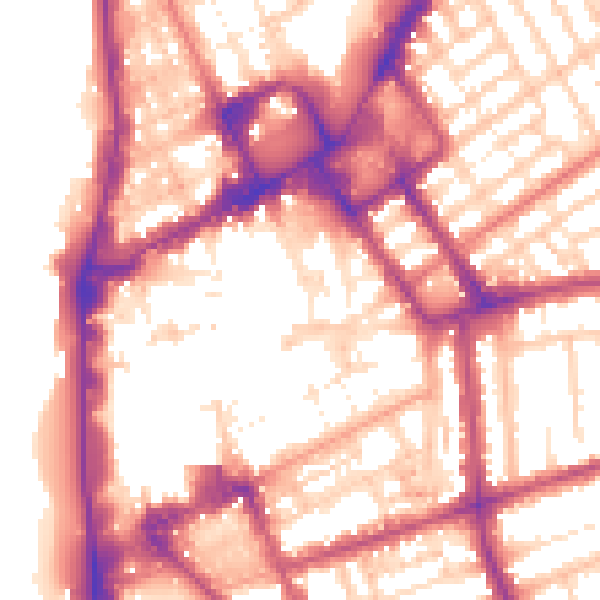 Daytime road noise heatmap for FY1 3AA