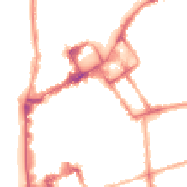 Night-time road noise heatmap for FY1 3AQ