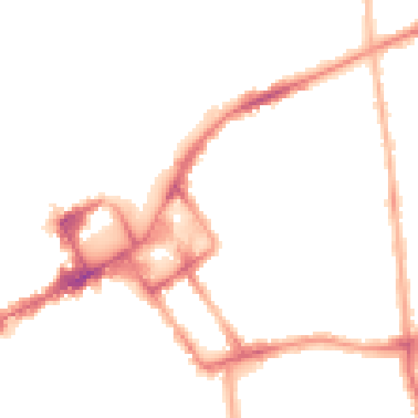Night-time road noise heatmap for FY1 3BH