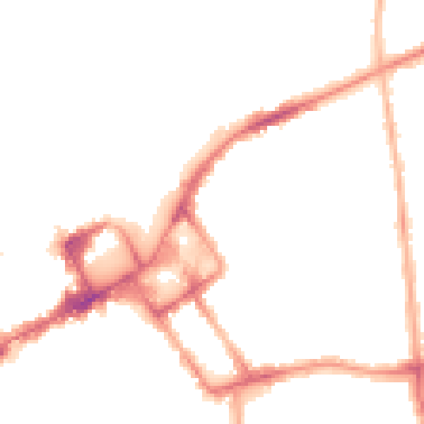 Night-time road noise heatmap for FY1 3BQ