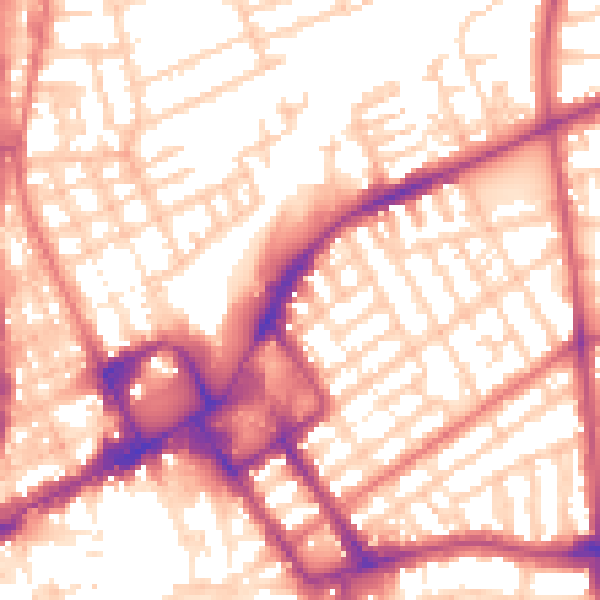 Daytime road noise heatmap for FY1 3BX