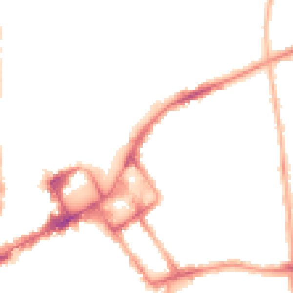 Night-time road noise heatmap for FY1 3BX