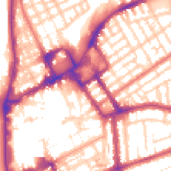 Daytime road noise heatmap for FY1 3EF
