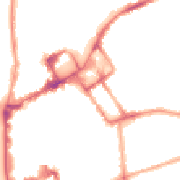 Night-time road noise heatmap for FY1 3EF