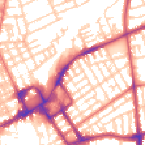 Daytime road noise heatmap for FY1 3HN
