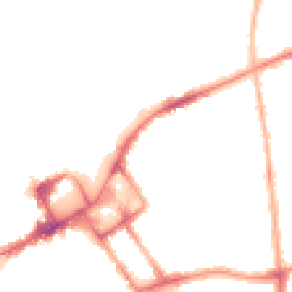 Night-time road noise heatmap for FY1 3HN