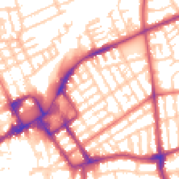 Daytime road noise heatmap for FY1 3HS