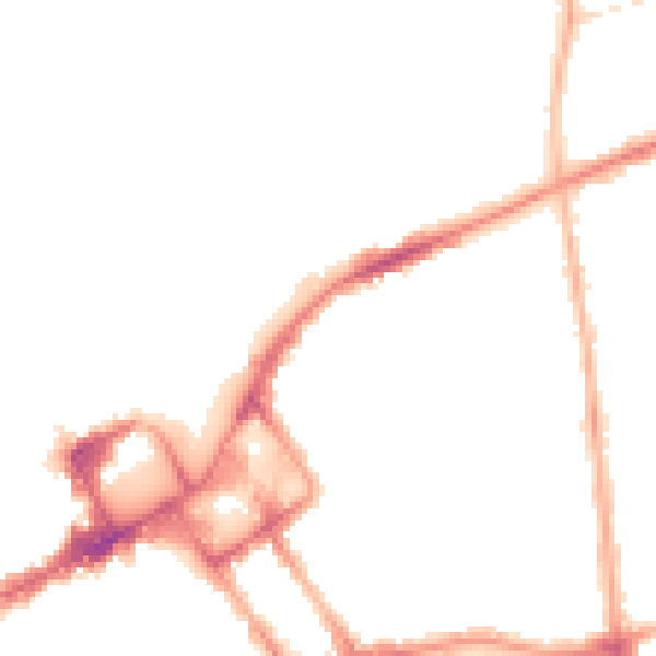 Night-time road noise heatmap for FY1 3HW