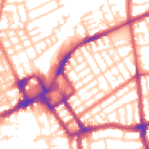 Daytime road noise heatmap for FY1 3JH