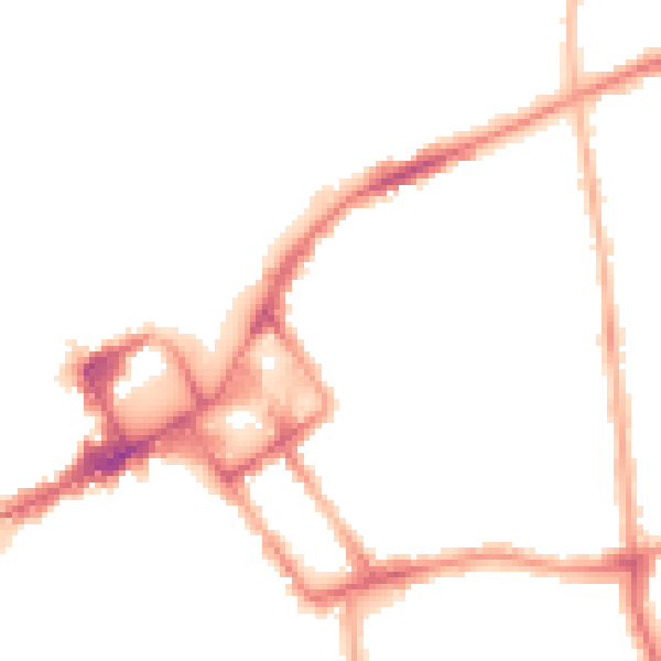 Night-time road noise heatmap for FY1 3JH
