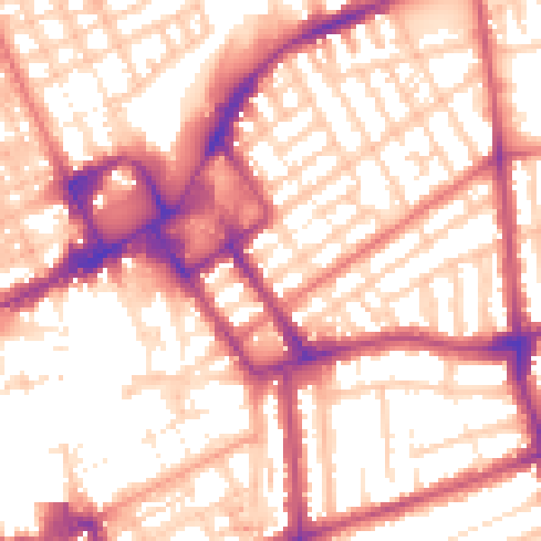 Daytime road noise heatmap for FY1 3LH